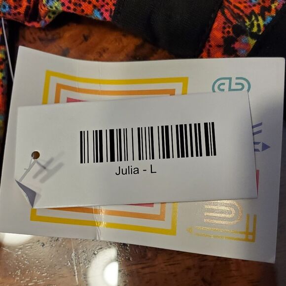 LuLaRoe Julia Simply Comfortable Bodycon Floral Colorful Dress Size L - Picture 8 of 12